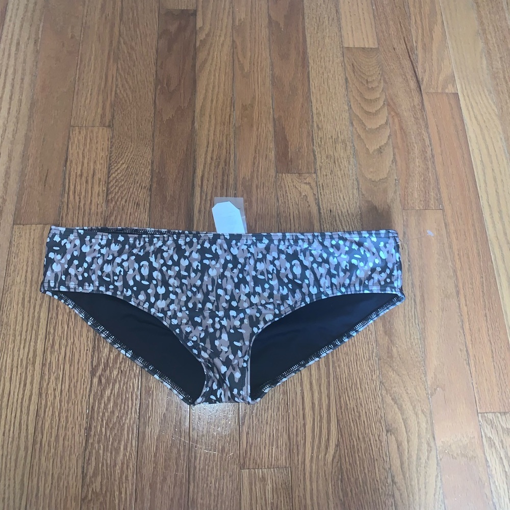 BLUE ATHLETICA Swim Bikini Bottoms Size XL Cheetah Print Brown Black White - Picture 2 of 8
